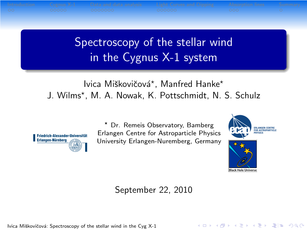 Spectroscopy of the Stellar Wind in the Cygnus X-1 System