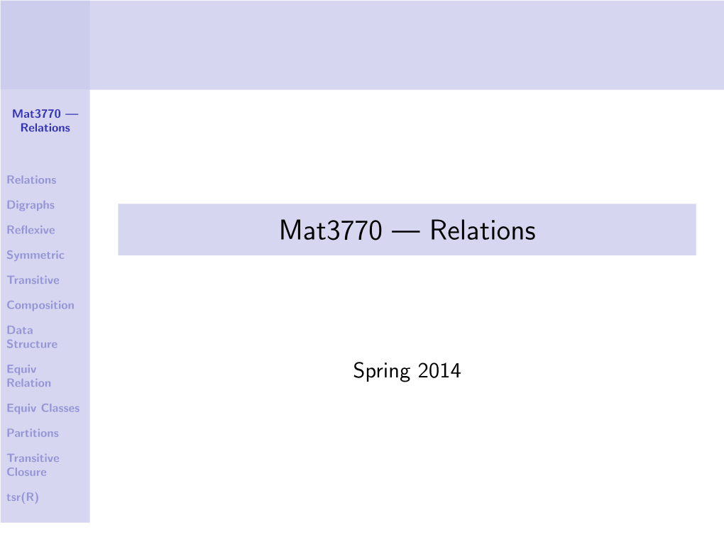 Mat3770 — Relations