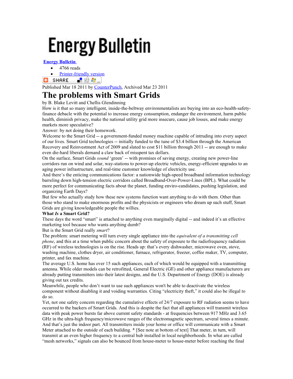 Energy Bulletin