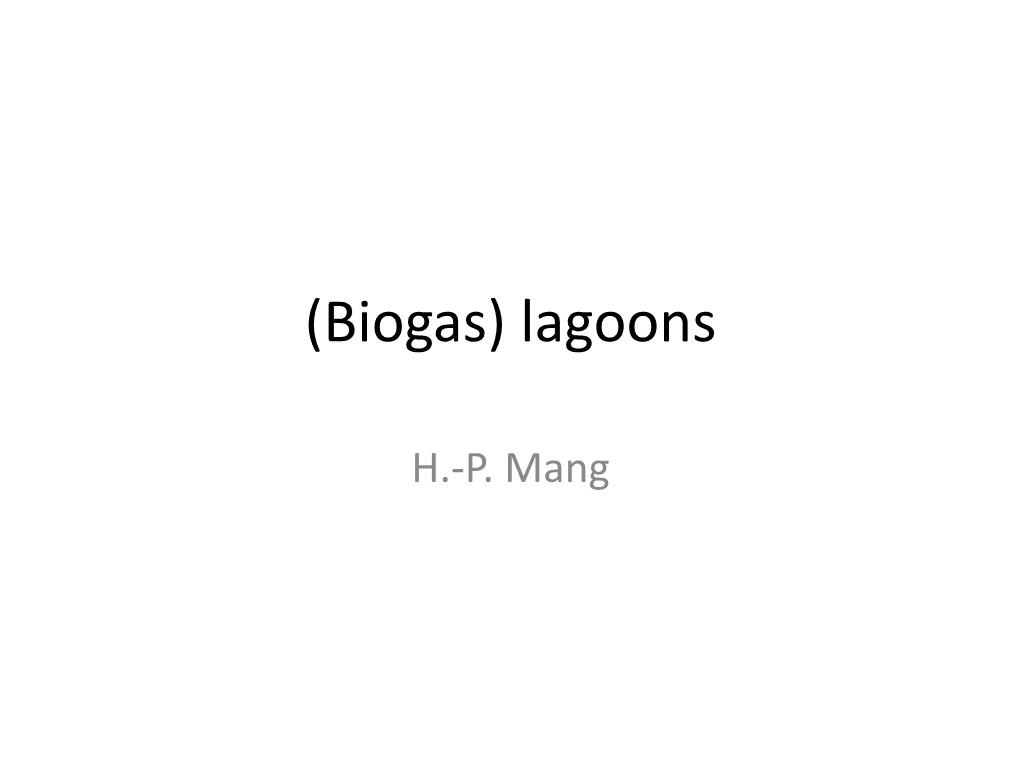 (Biogas) Lagoons