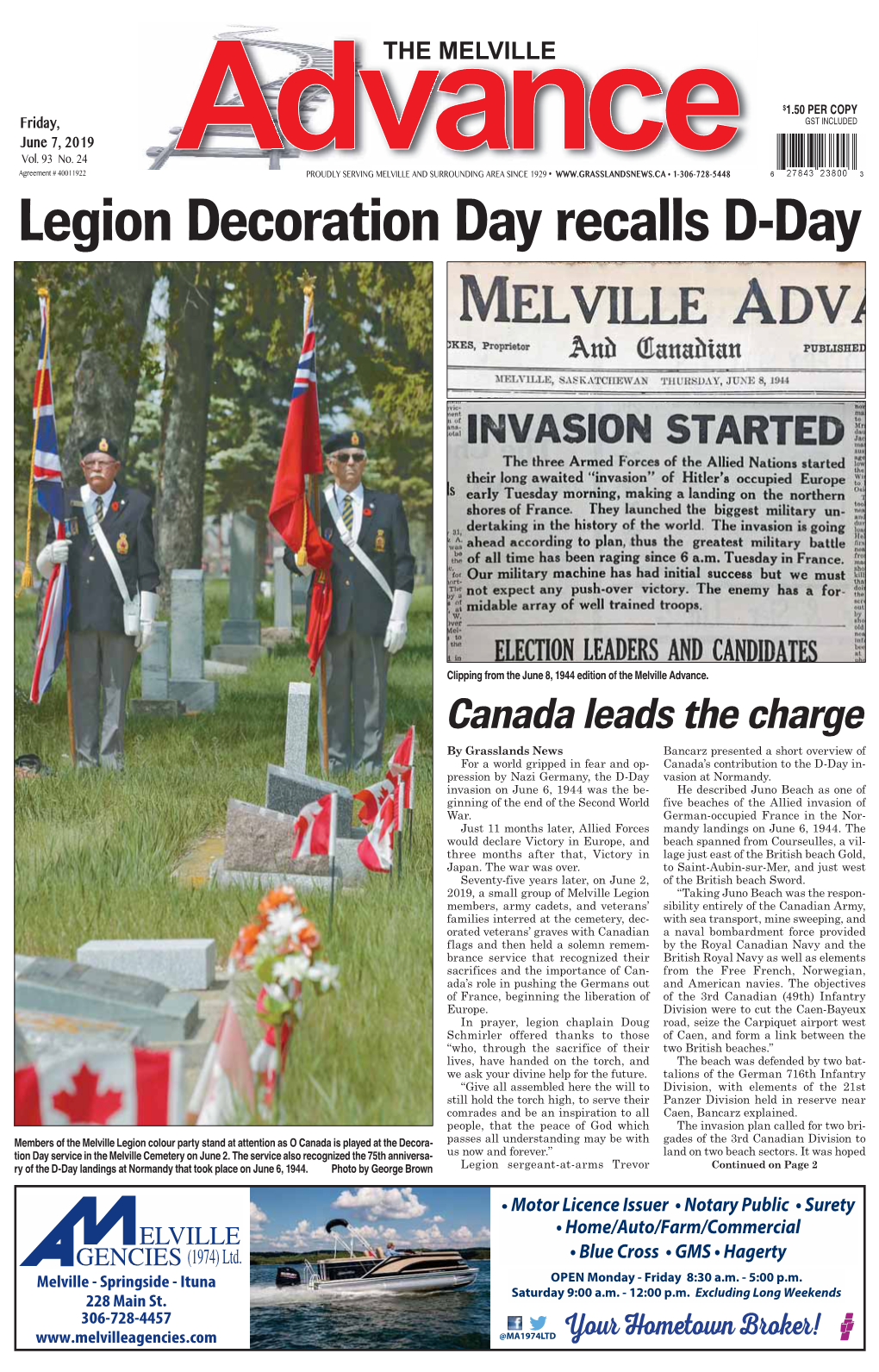 Legion Decoration Day Recalls D-Day