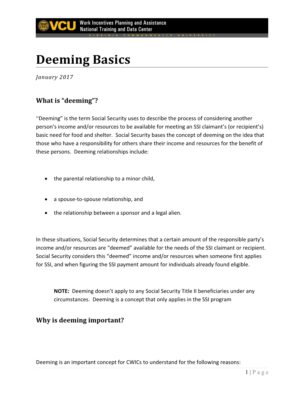 What Is Deeming ?