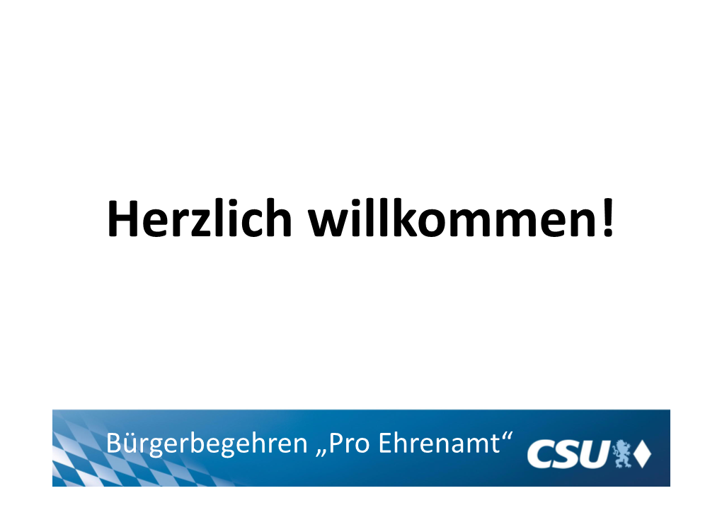 Herzlich Willkommen!