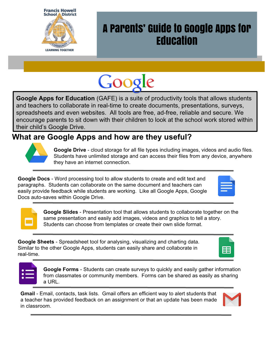 A Parents' Guide to Google Apps for Education