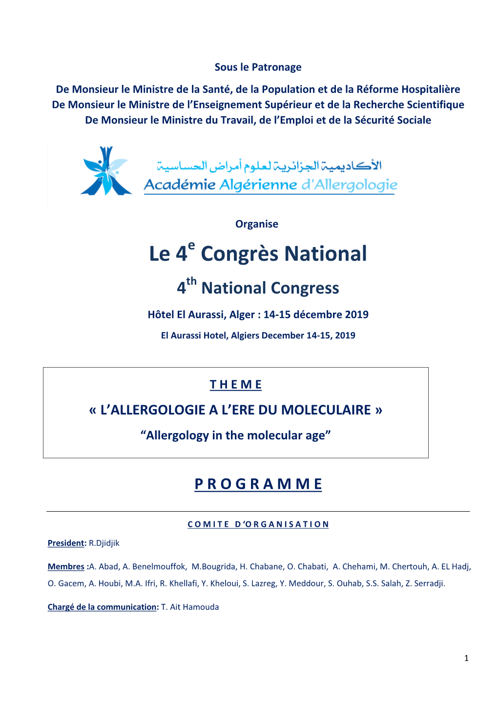 Le 4 Congrès National