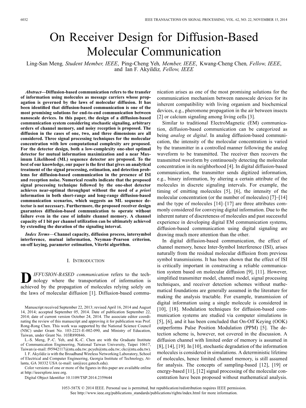 On Receiver Design for Diffusion-Based Molecular