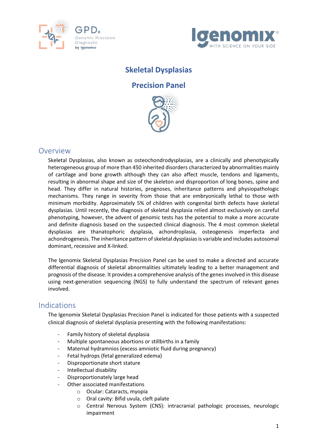 Skeletal Dysplasias Precision Panel Overview Indications