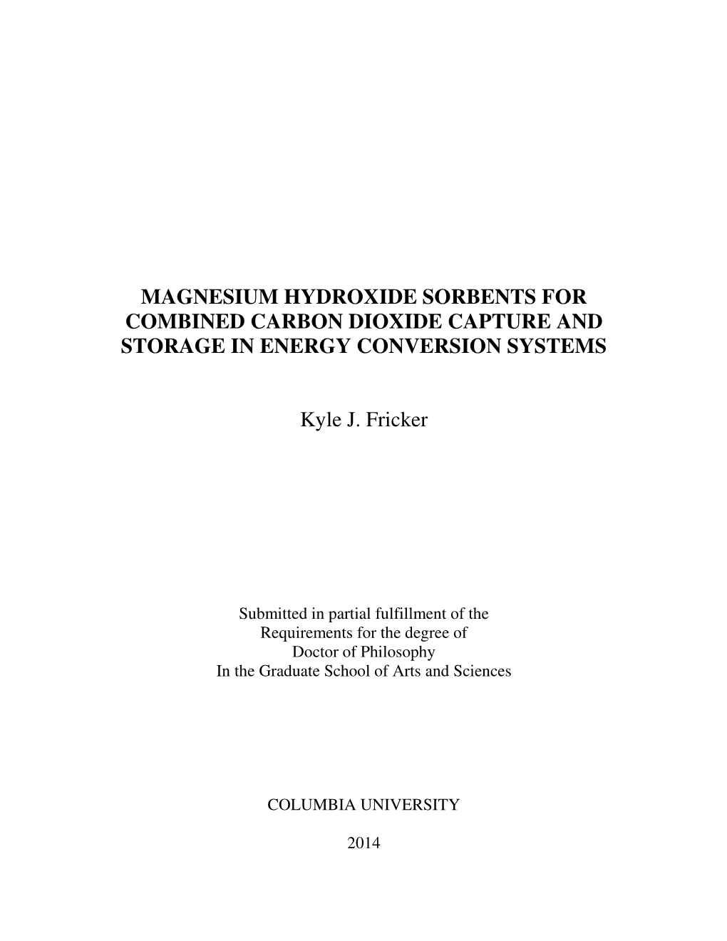 Magnesium Hydroxide Sorbents for Combined Carbon Dioxide Capture and Storage in Energy Conversion Systems