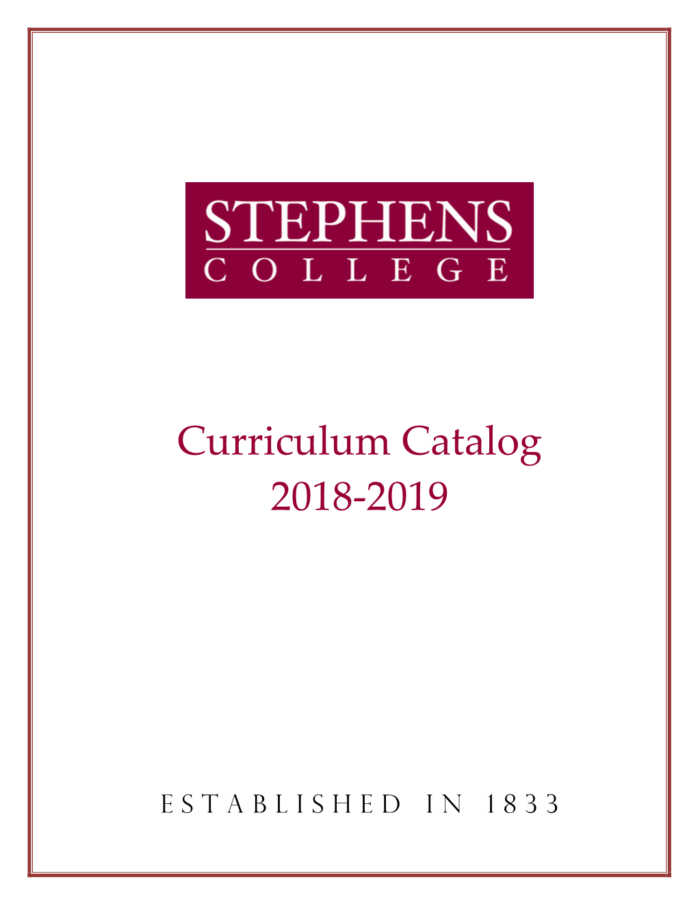 Curriculum Catalog 2018-2019