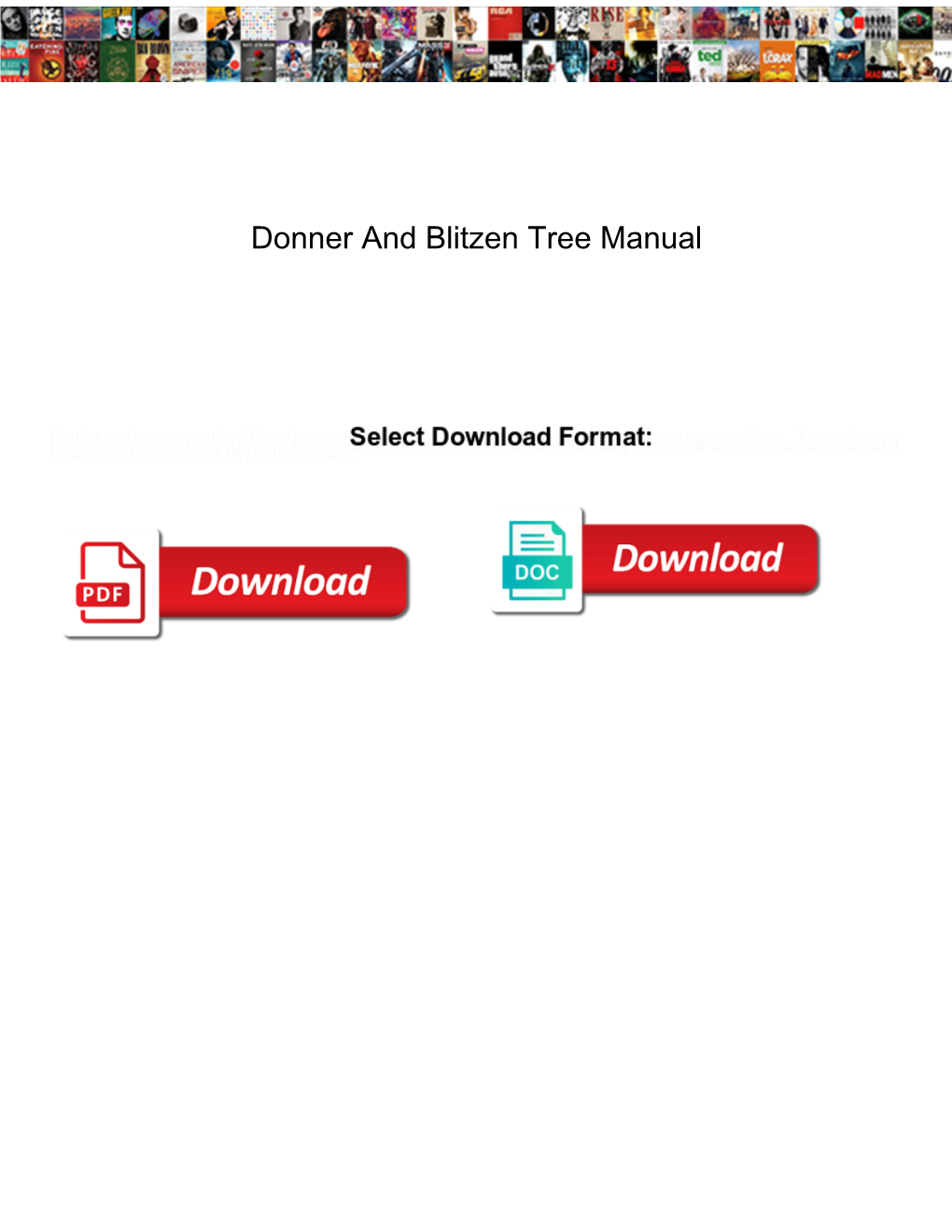 Donner and Blitzen Tree Manual