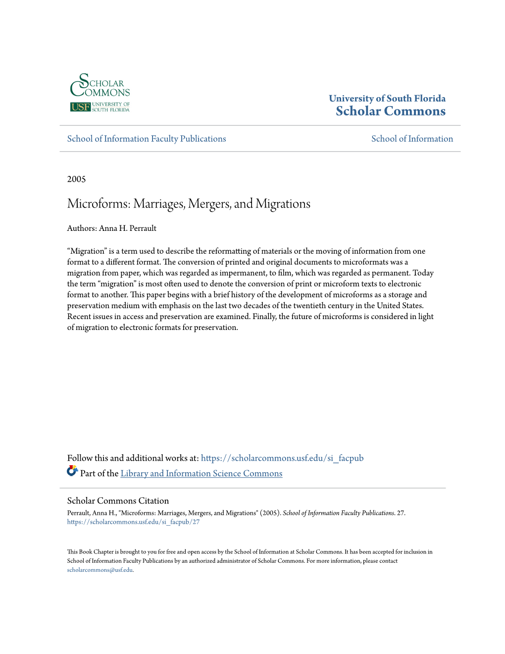 Microforms: Marriages, Mergers, and Migrations