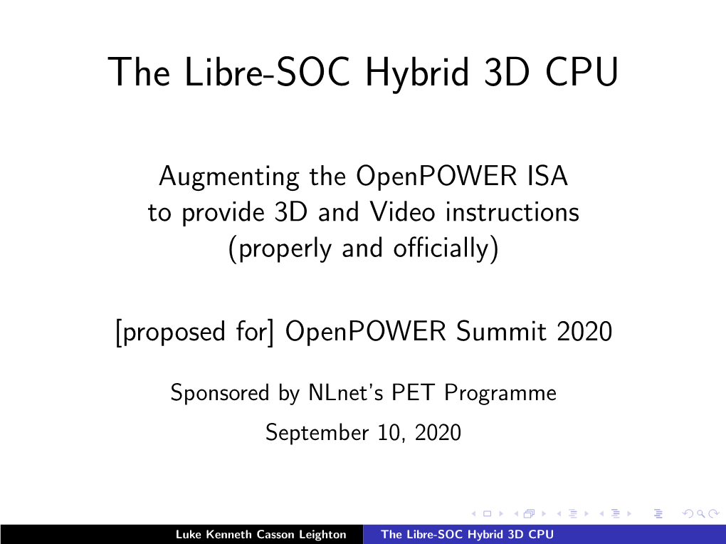 The Libre-SOC Hybrid 3D CPU