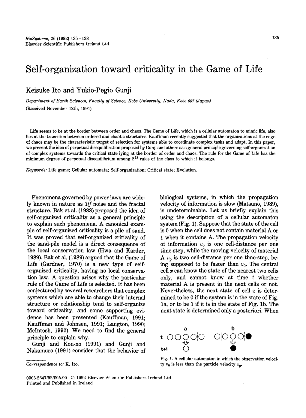 Self-Organization Toward Criticality in the Game of Life