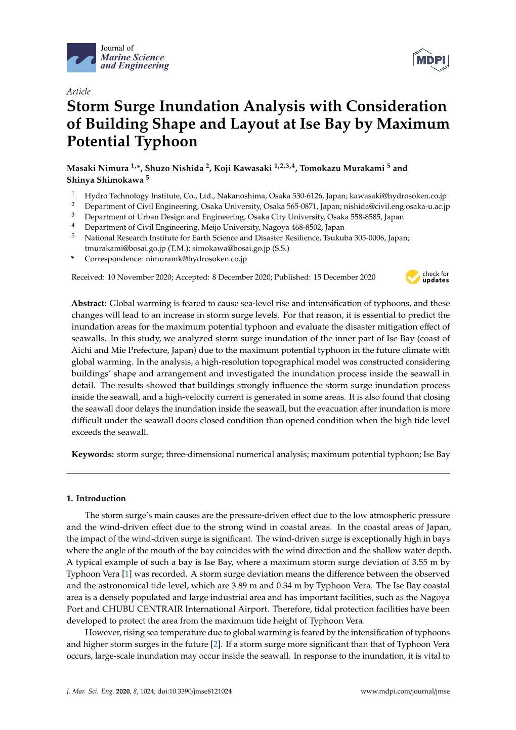 Storm Surge Inundation Analysis with Consideration of Building Shape and Layout at Ise Bay by Maximum Potential Typhoon