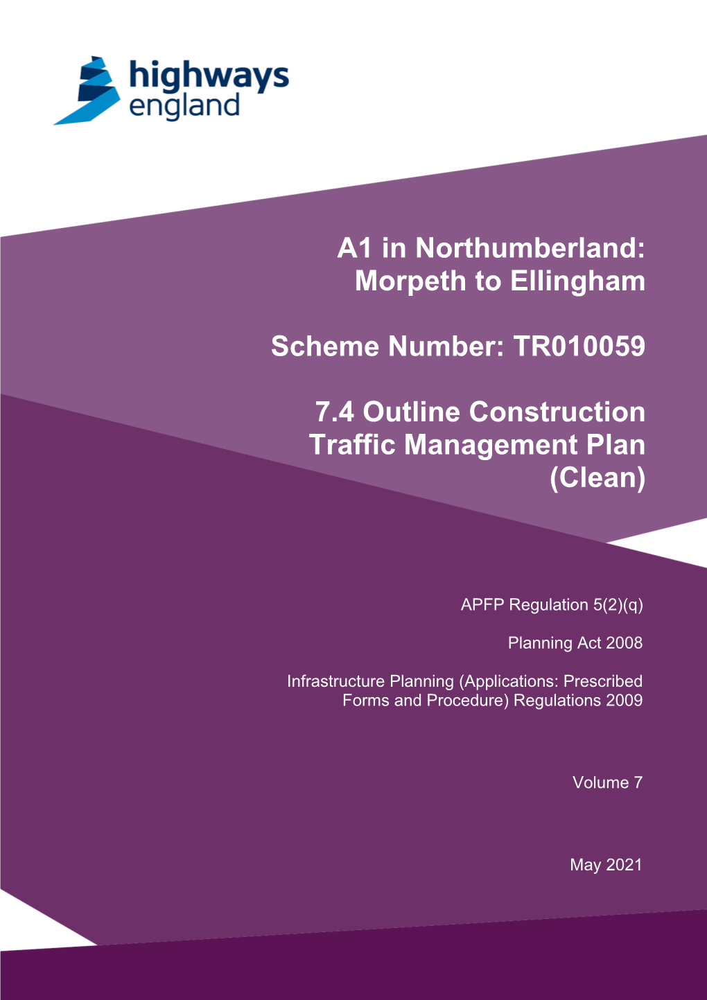 A1 in Northumberland: Morpeth to Ellingham Scheme Number