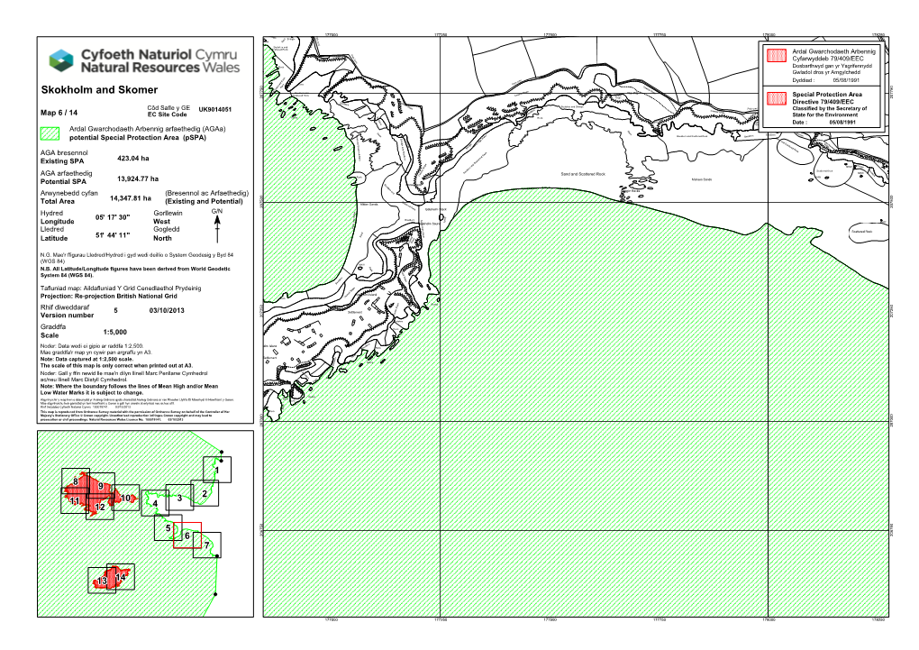 Skokholm and Skomer 7 the Pits 7 0 Scattered Rock Coastal Slope Coastal Special Protection Area 0