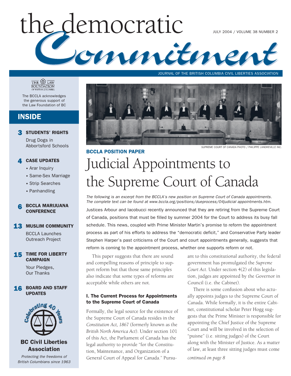 BCCLA News July 2004 9