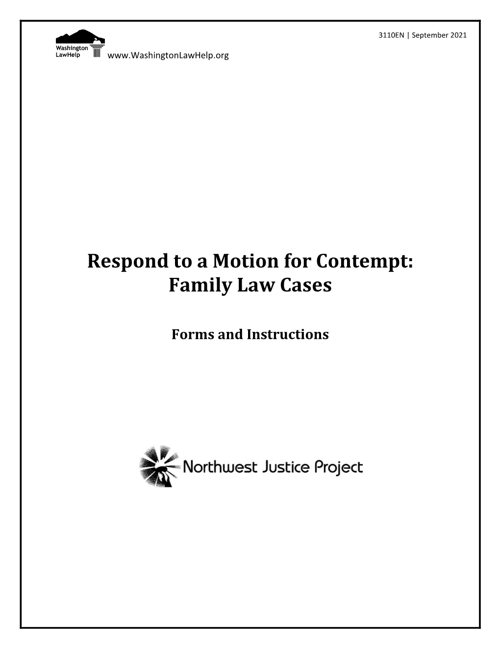 Responding to a Motion for Contempt: Family Law Cases