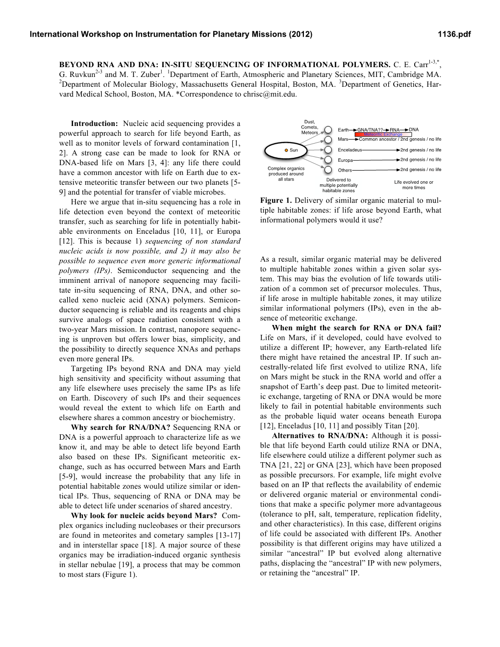 Beyond Rna and Dna: In-Situ Sequencing of Informational Polymers