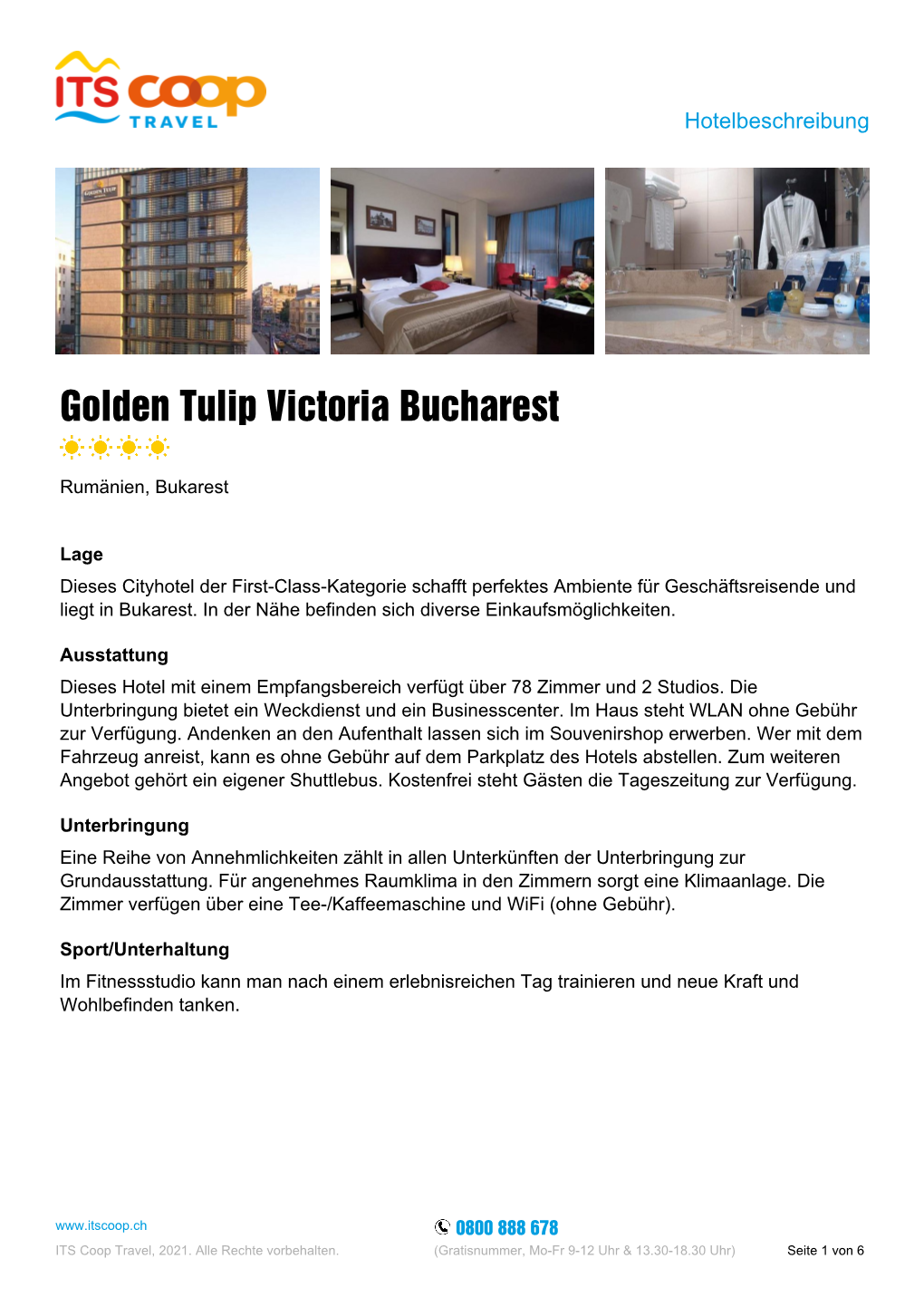 Golden Tulip Victoria Bucharest