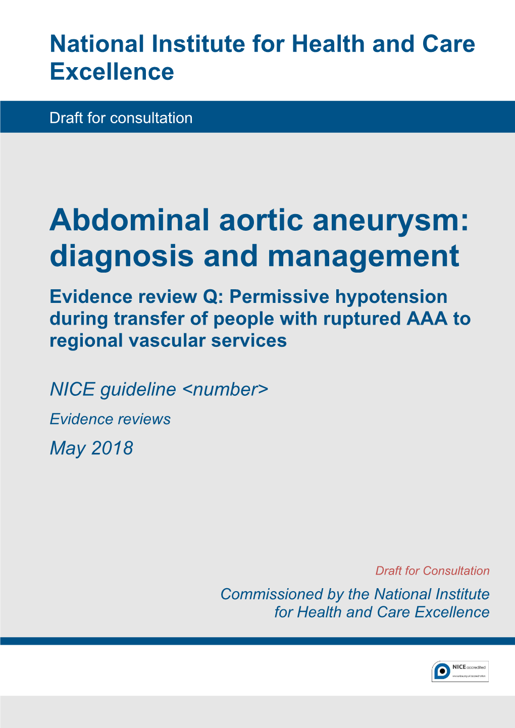 Abdominal Aortic Aneurysm: Diagnosis and Management