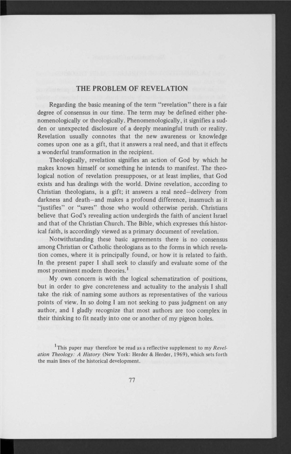 The Problem of Revelation