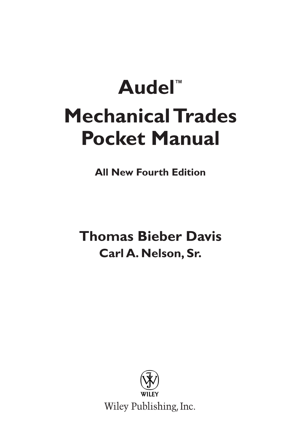 Audel™ Mechanical Trades Pocket Manual