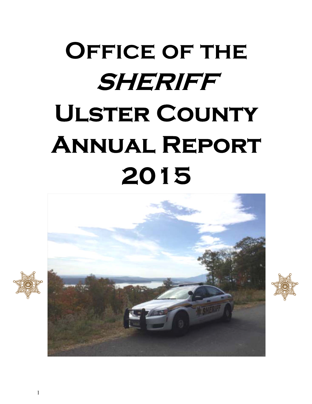 SHERIFF Ulster County Annual Report 2015