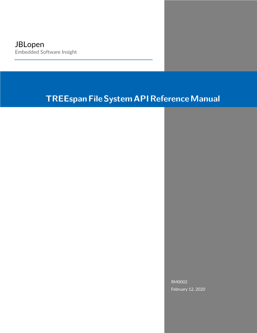 Treespan File System API Reference Manual