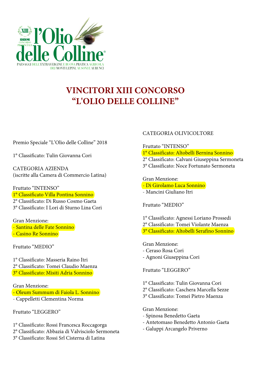 L'olio Delle Colline”