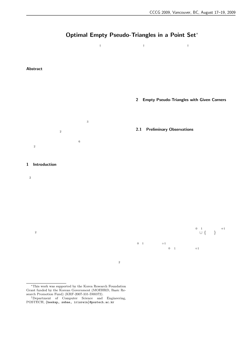 Optimal Empty Pseudo-Triangles in a Point Set∗