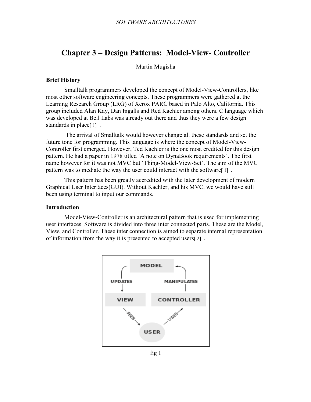 Chapter 3 – Design Patterns: Model-View- Controller