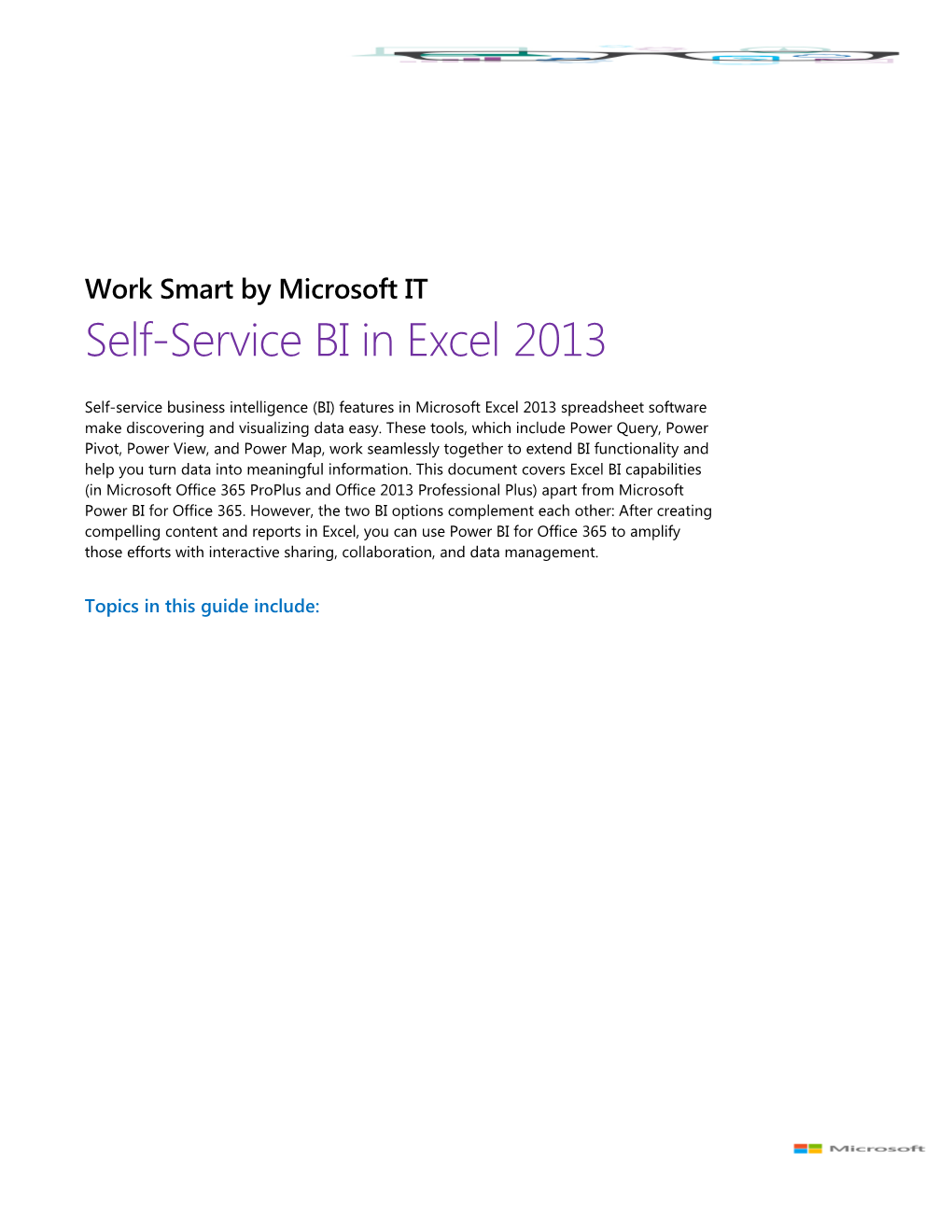 Work Smart: What S New in Excel 2013?