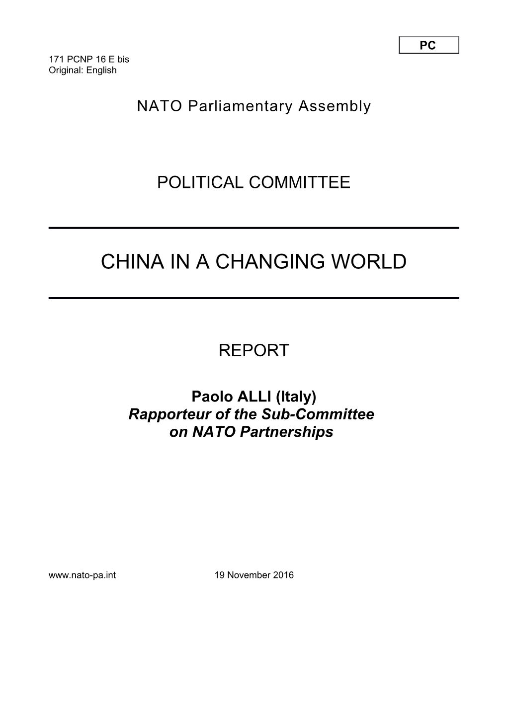 171 PCNP 16 E Bis - China in a Changing World