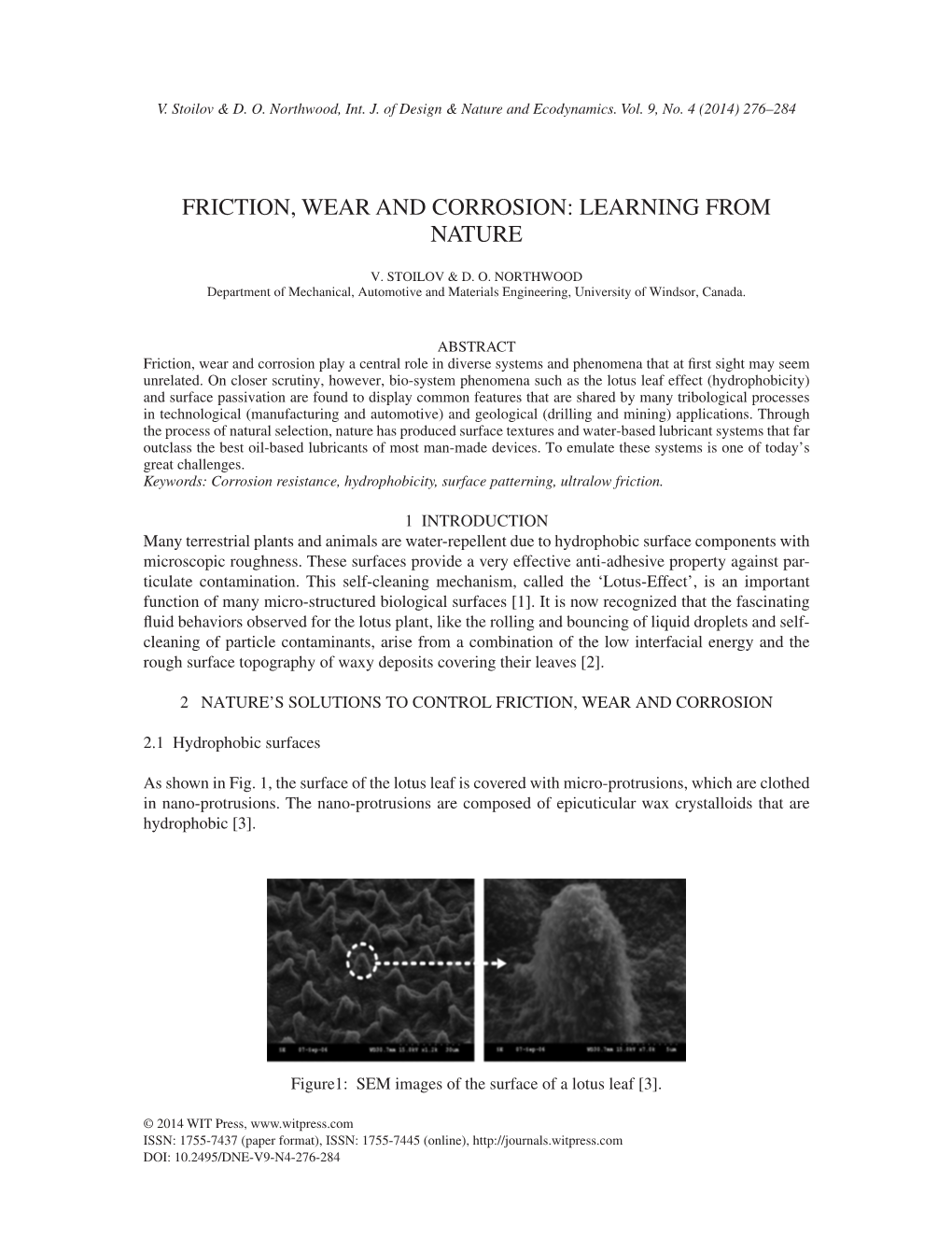 Friction, Wear and Corrosion: Learning from Nature