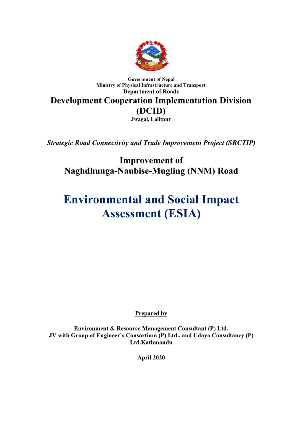 Environmental and Social Impact Assessment (ESIA)