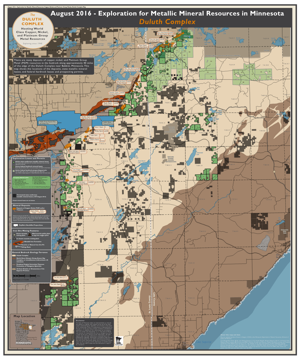 Exploration for Metallic Mineral Resources in Minnesota DULUTH COMPLEX Duluth Complex