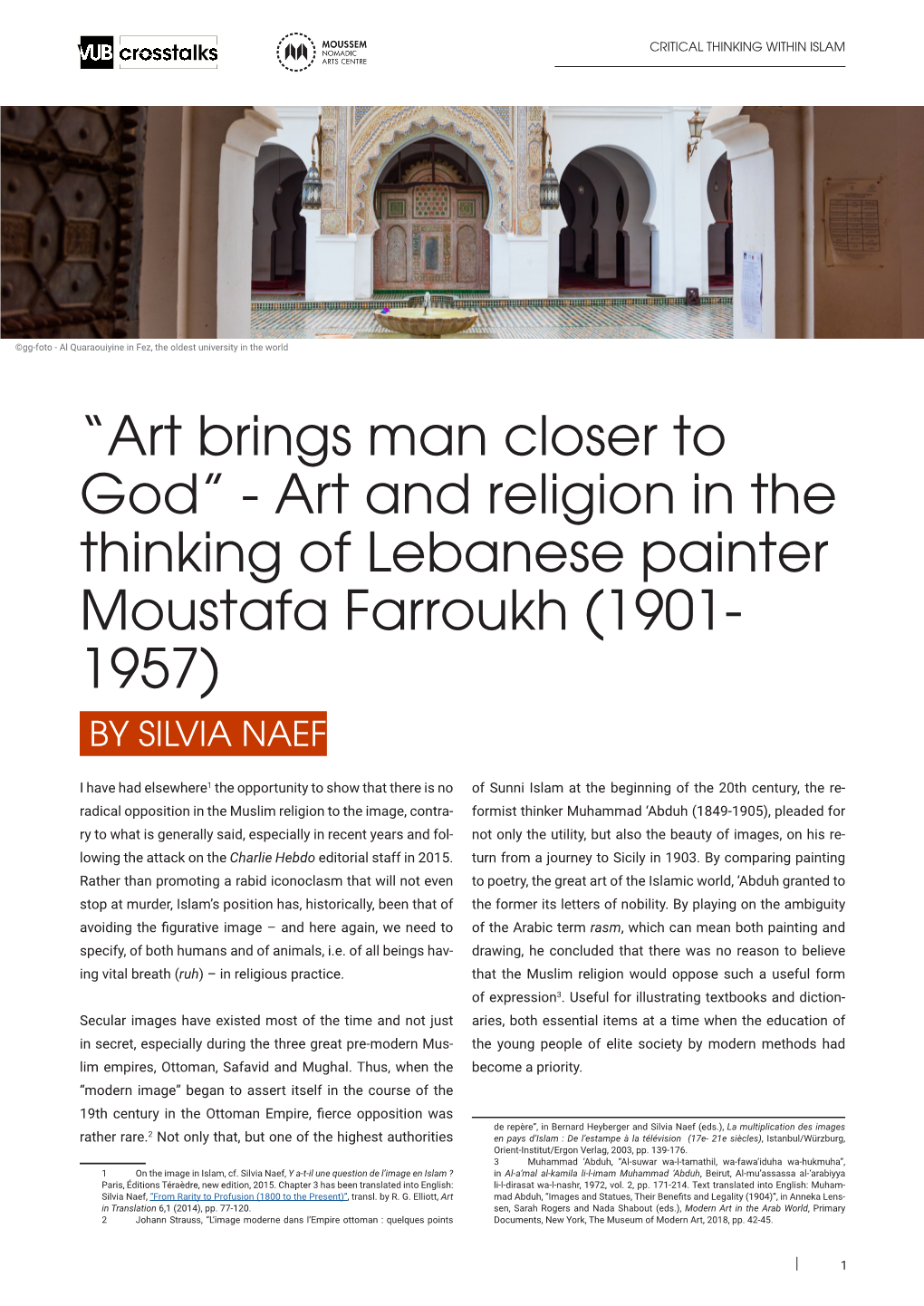 Art and Religion in the Thinking of Lebanese Painter Moustafa Farroukh (1901- 1957) by SILVIA NAEF