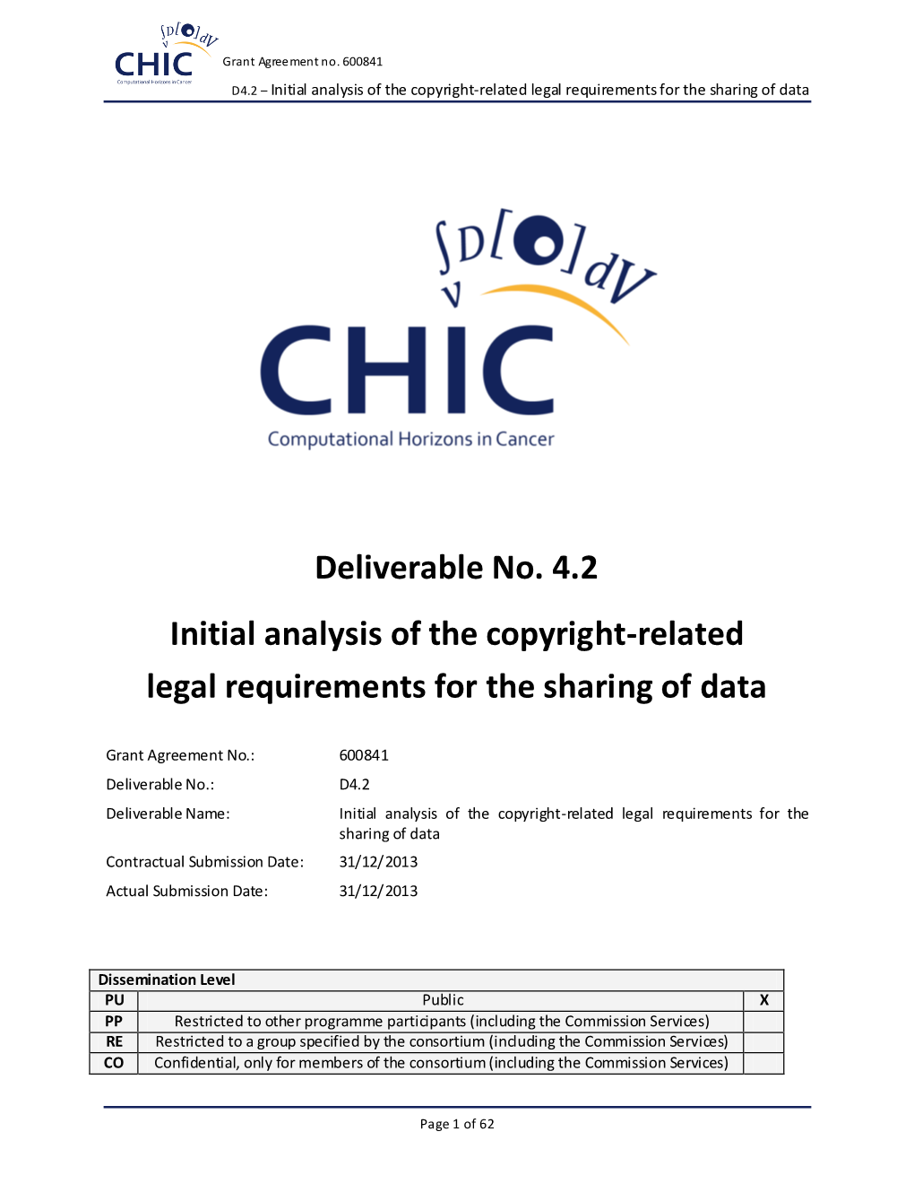 Deliverable No. 4.2 Initial Analysis of the Copyright-Related Legal