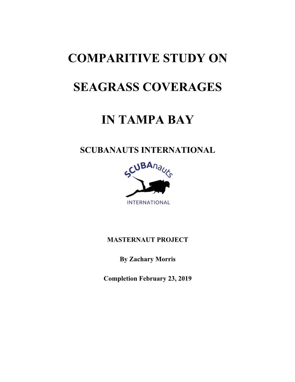 Comparitive Study on Seagrass Coverages In