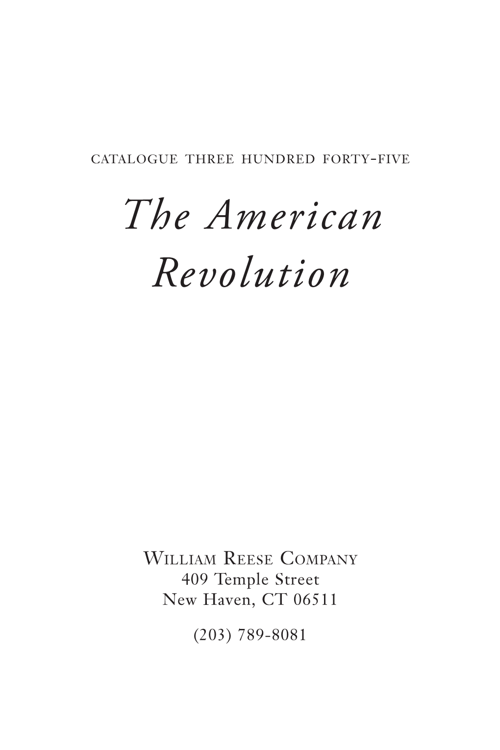 The American Revolution