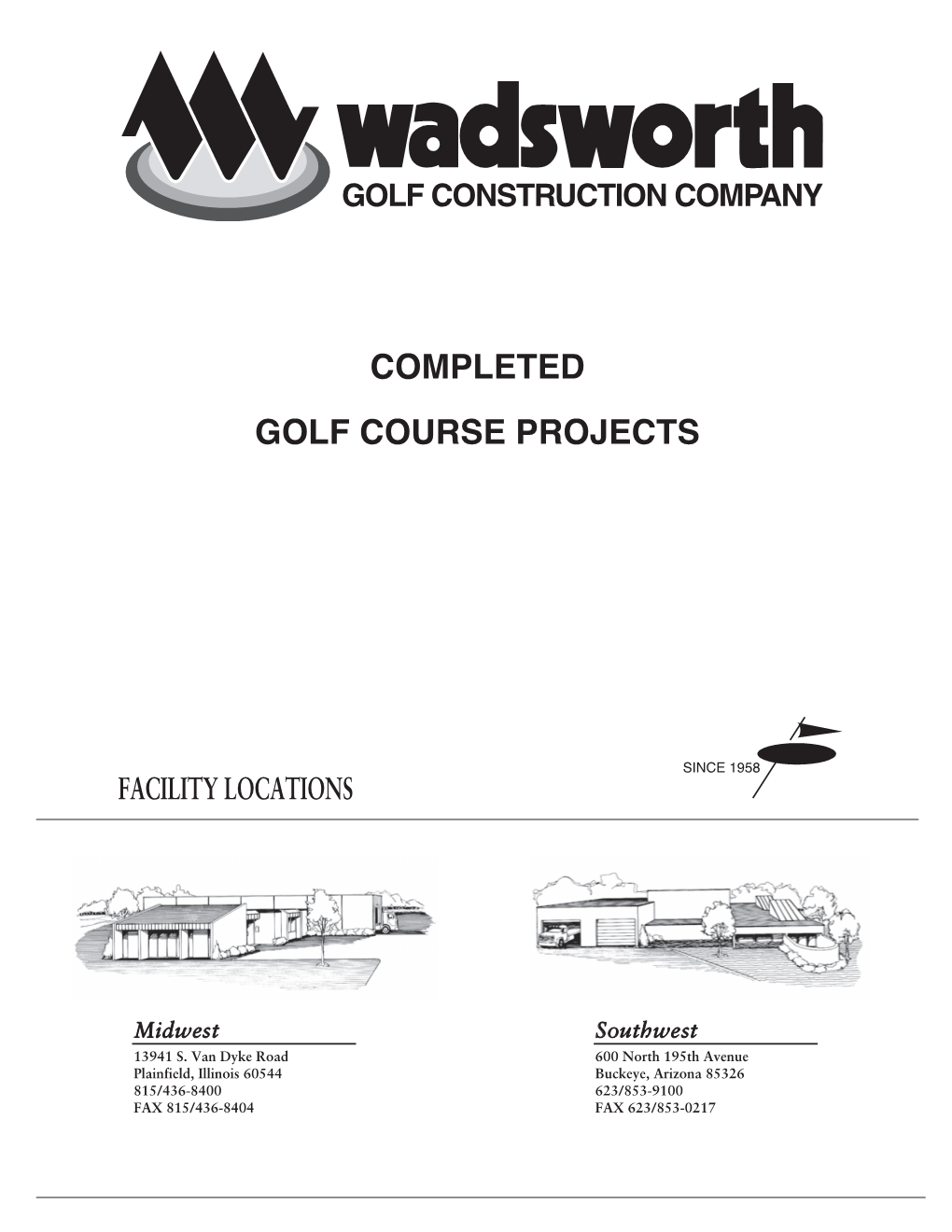 Completed Golf Course Projects