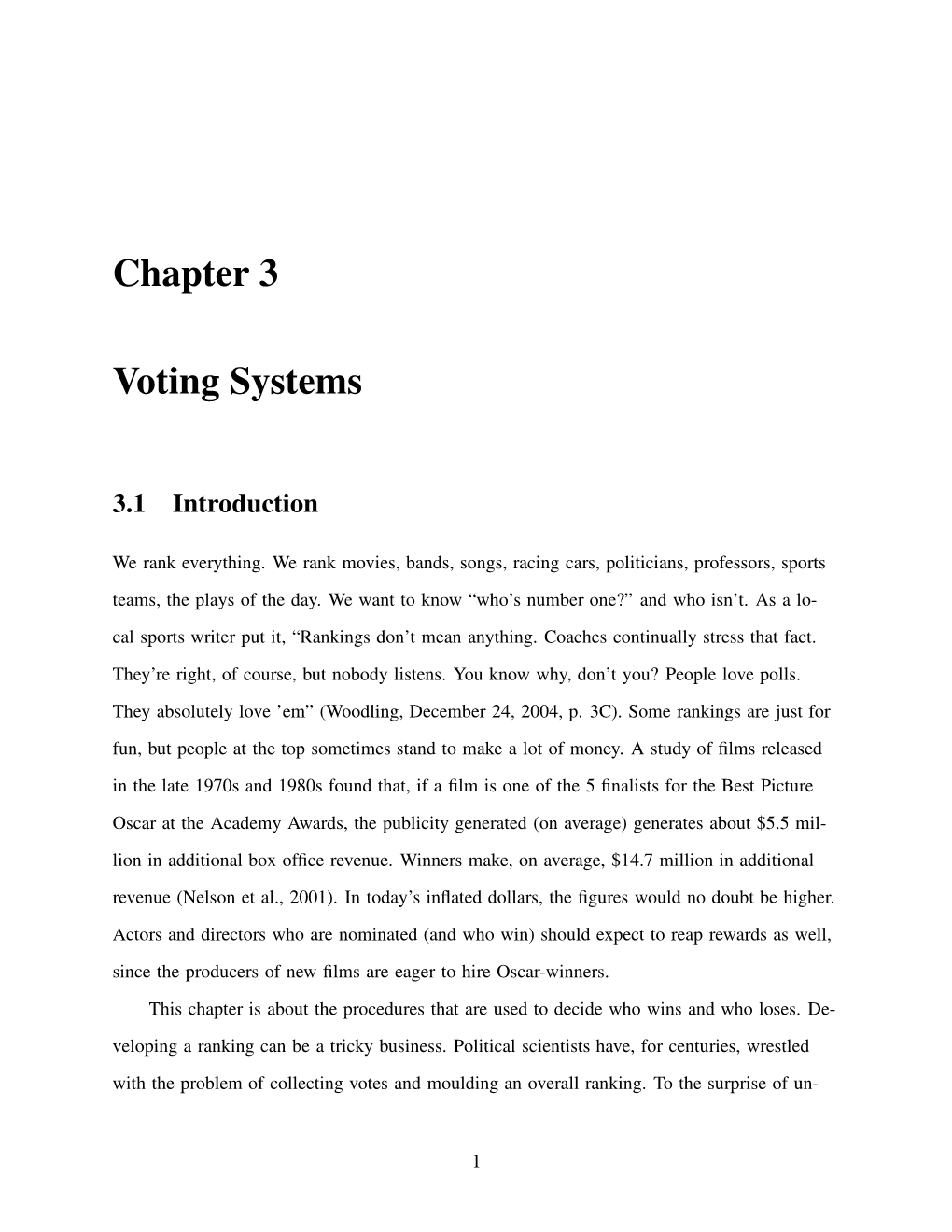 Chapter 3 Voting Systems