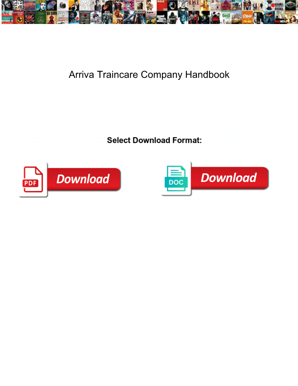 Arriva Traincare Company Handbook