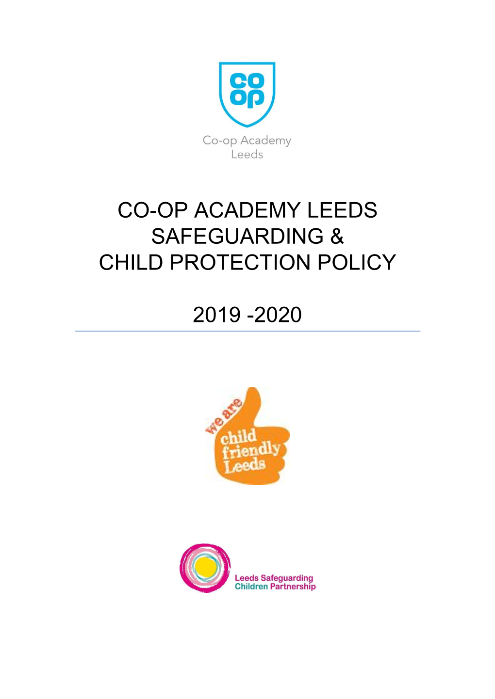 Co-Op Academy Leeds Safeguarding & Child Protection Policy 2019