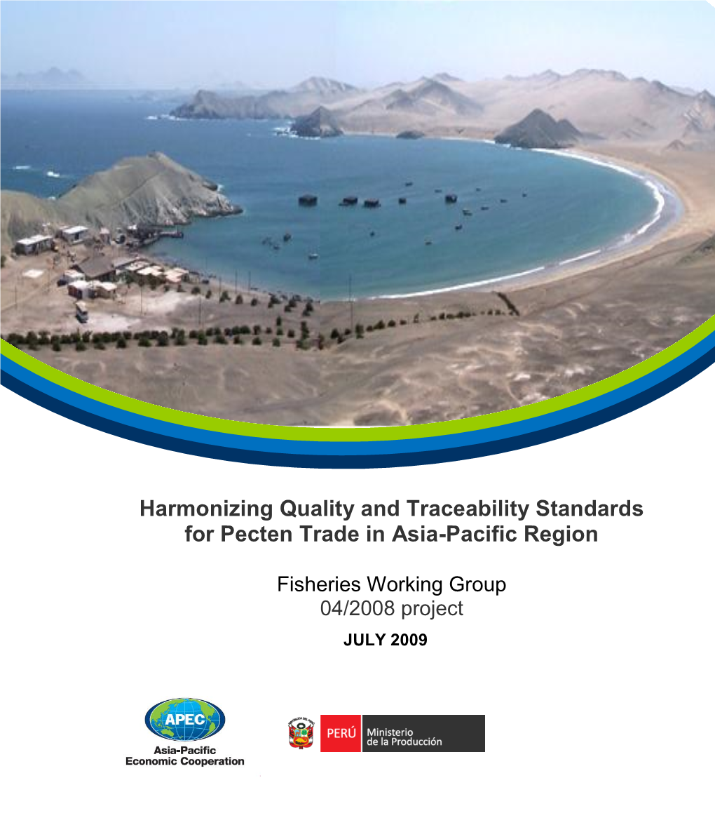 Harmonizing Quality and Traceability Standards for Pecten Trade in Asia-Pacific Region