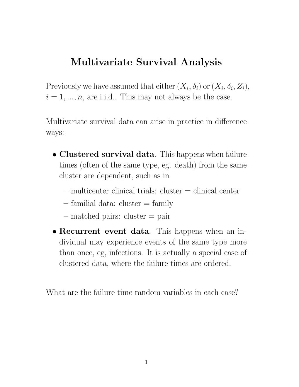 Multivariate Survival Analysis