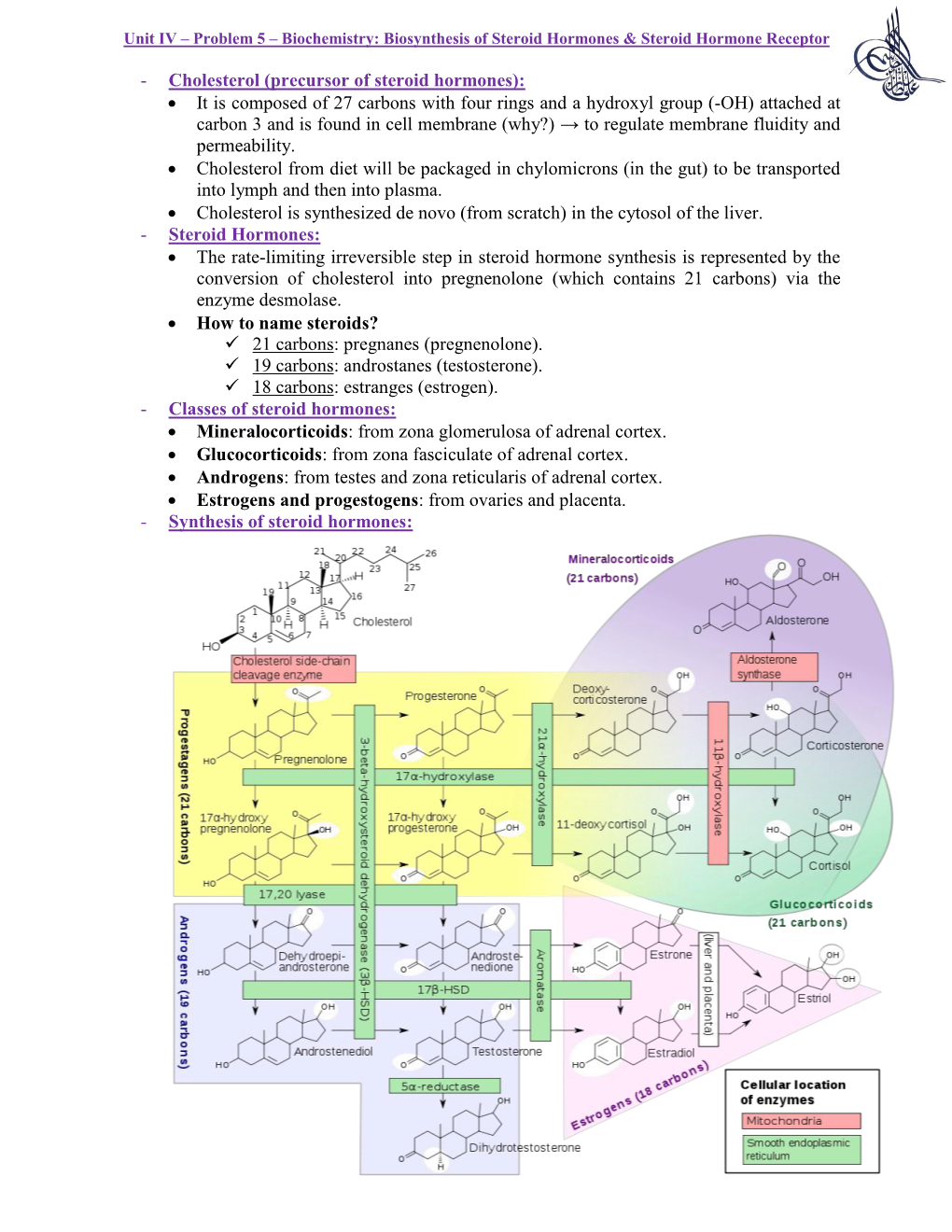 Cholesterol (Precursor of Steroid Hormones)