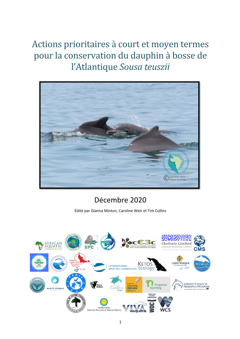 Actions Prioritaires À Court Et Moyen Termes Pour La Conservation Du Dauphin À Bosse De L’Atlantique Sousa Teuszii