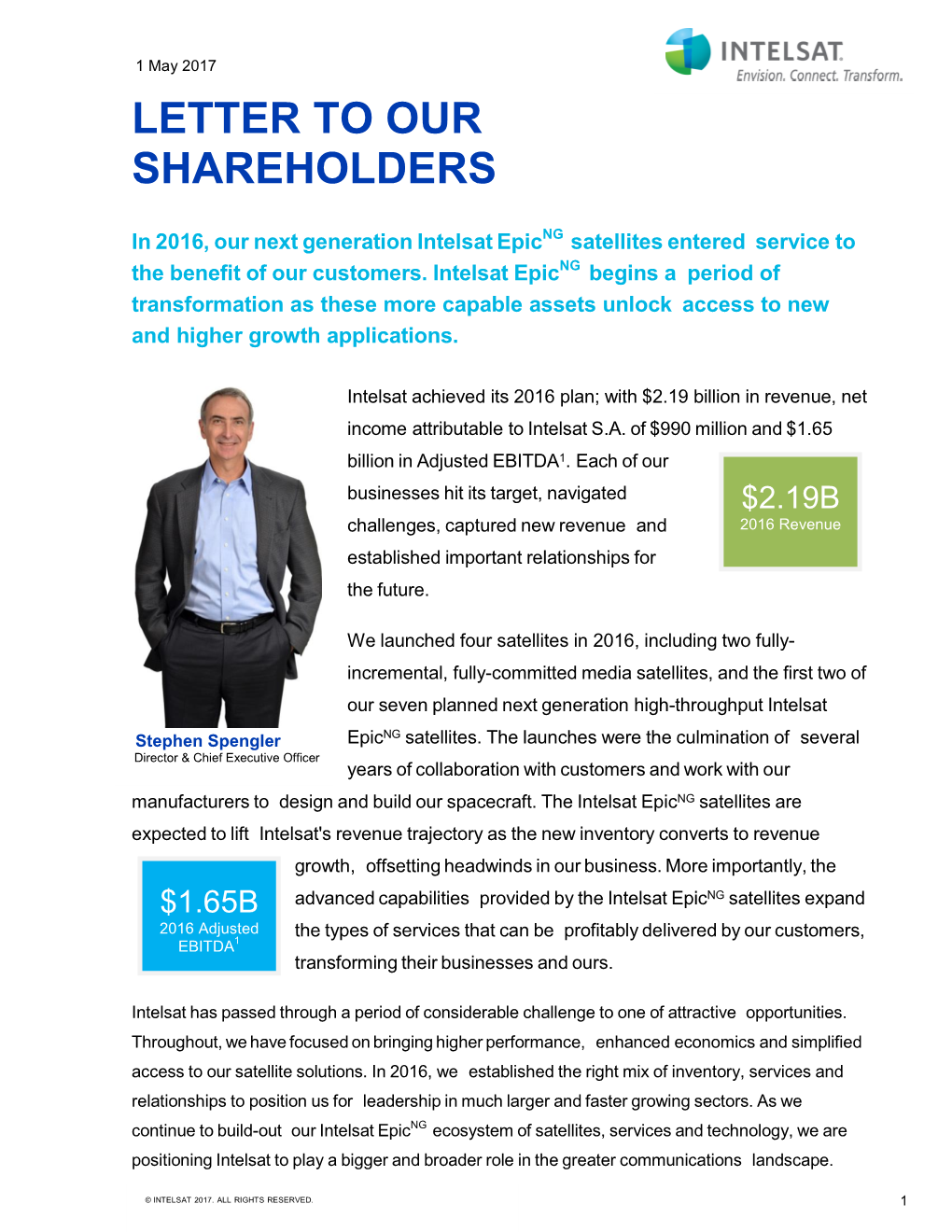 Shareholder Letter